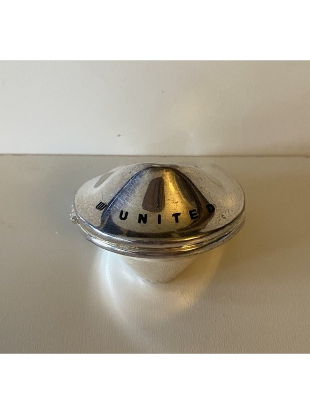 Rare 2001 United Airlines Silver Fortune Cookie Box September 11 Memorabilia 911